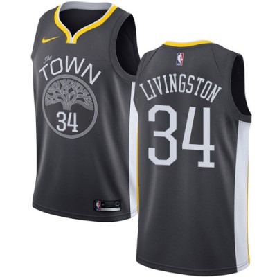 Nike Golden State Warriors #34 Shaun Livingston Black NBA Swingman Statement Edition Jersey Men's